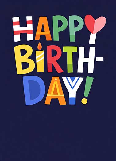 Great Day Birthday Funny  Card  Send someone a personalized greeting card just in time for their birthday! | Great Day Birthday hope its a great one lettering bright colors and patterns  Hope it's a great day!
